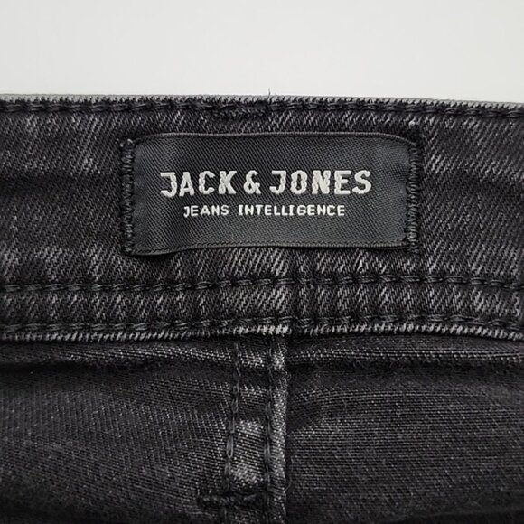 Jack  Jones Jeans Intelligence Slim Fit Tim Black Denim Size 31 x 32 - Picture 11 of 16